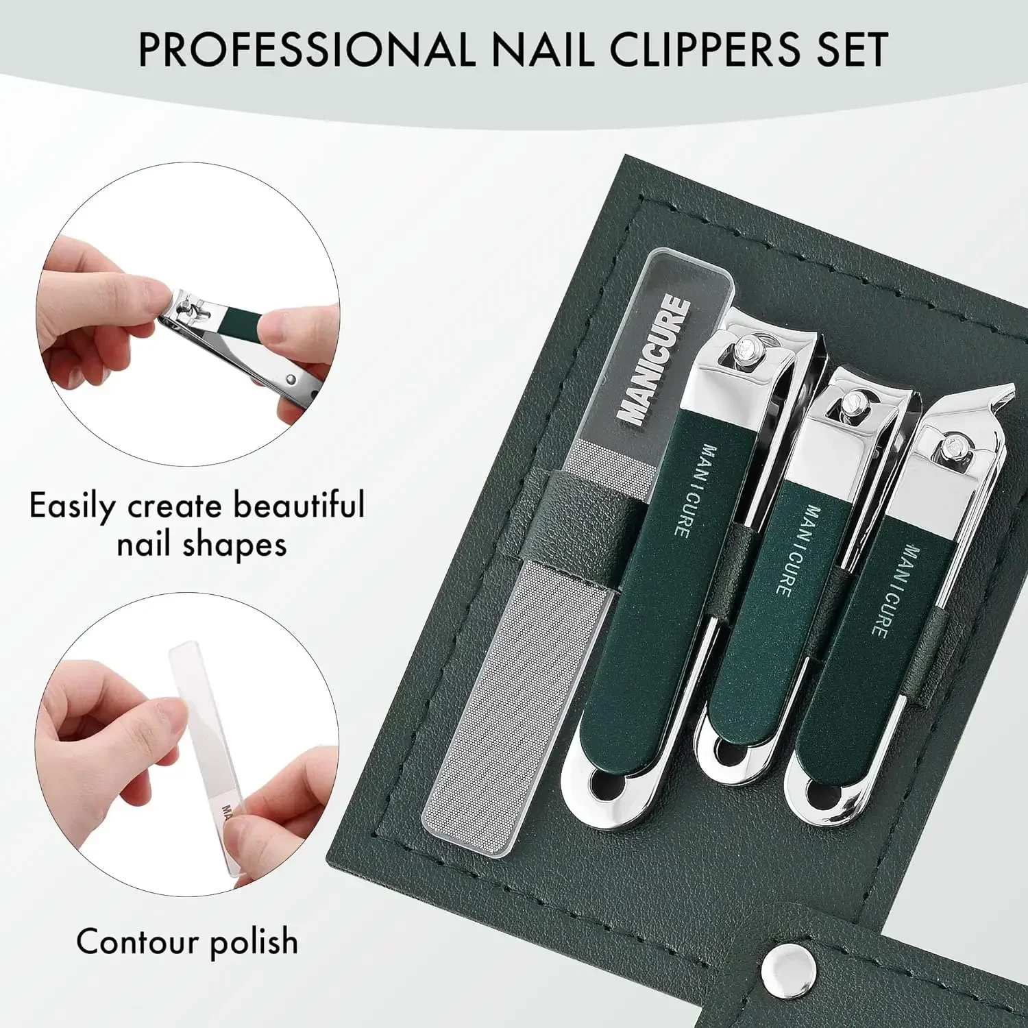 Mens Grooming Travel Kit - 4 szt. Profesjonalny zestaw do manicure