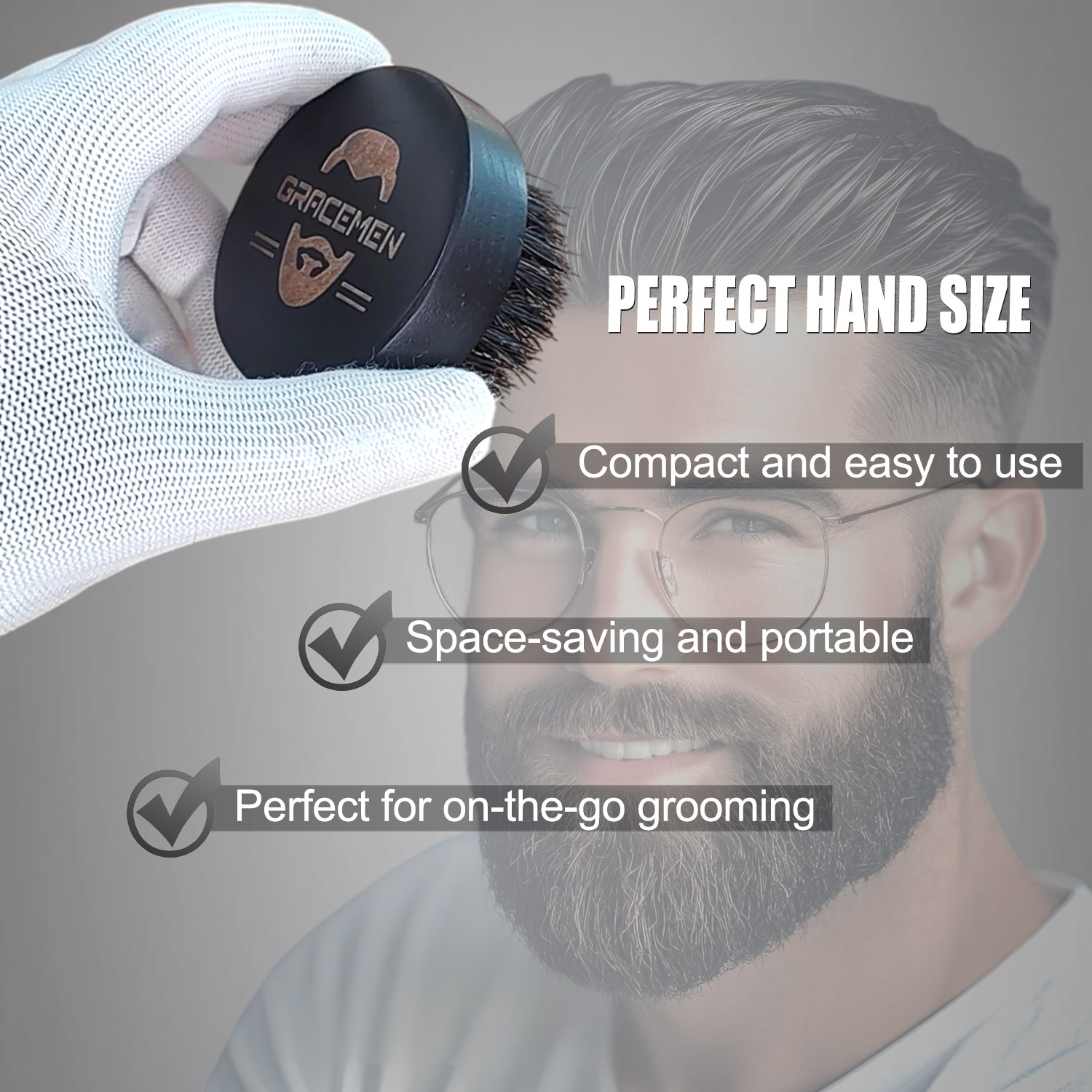 Okrągła szczotka do brody dla  – Men Grooming Hygiene recenzja i cena